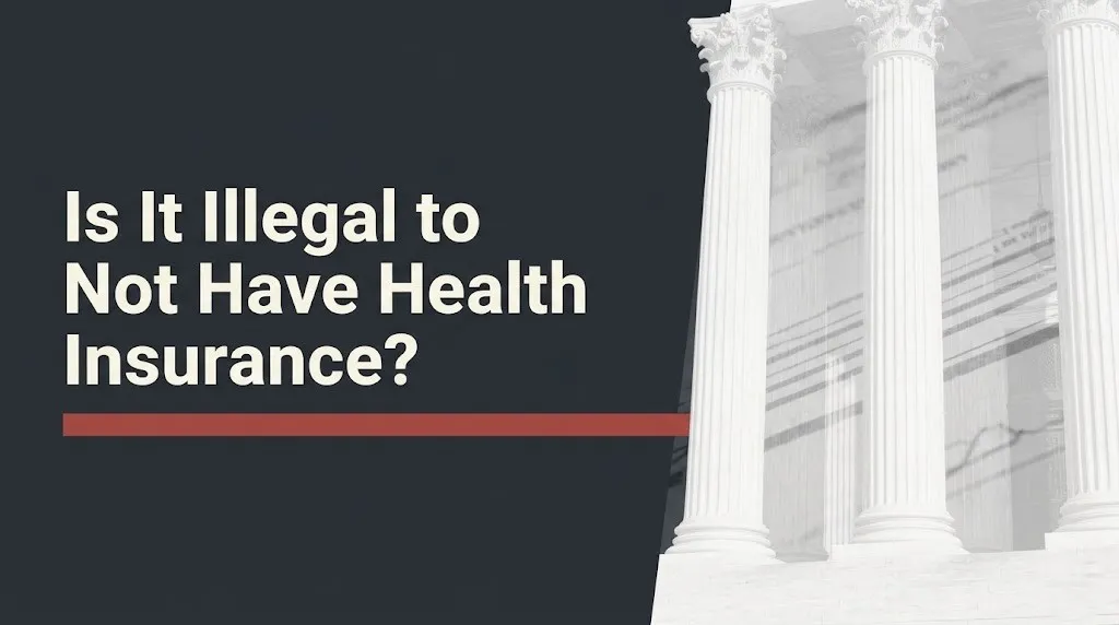 Is it illegal to not have health insurance headline on civic courthouse background